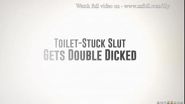 Toilet-Stuck Slut Gets Double Dicked - Lily Starfire / Brazzers  / stream full from www.zzfull.com/lily