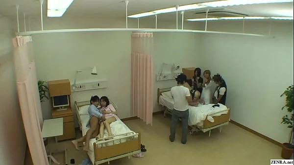 Japanese CMNF naked hospital prank TV show