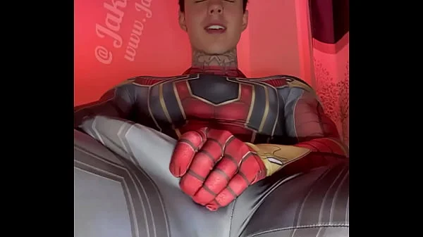 Jakipz Strokes His Massive Cock In Super Hero Costumes Before Shooting A Huge Load