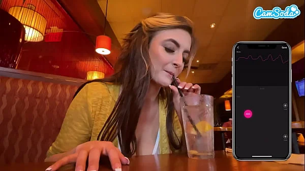 Cumming In Public With My Interactive Toy Gave Me A Huge Wet Orgasm At Lunch