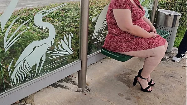 The stranger at the bus stop asked me to lift up my dress & show him my pussy, but I told him no, then went home with him