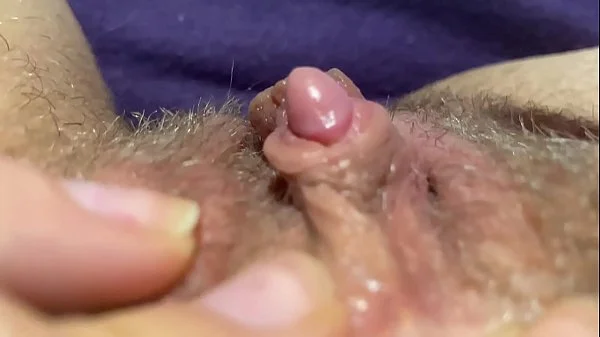 Huge clitoris rubbing and jerking orgasm in extreme close up masturbation HD POV