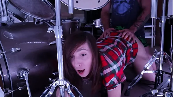 Stepmom gets stuck in Drum Set Stepson helps