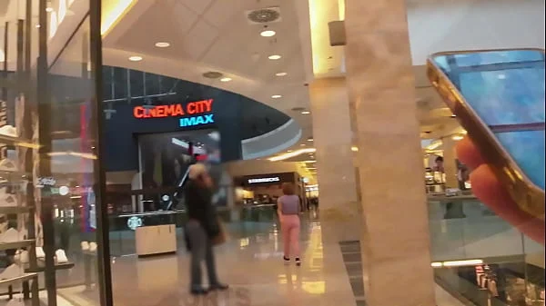 CUMWALK and WETTING in the SHOPPING MALL