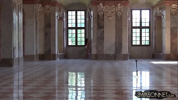 Ewa Sonnet Naked in a Monastery Colorful Version HD Full Frontal and Back Nude Walking Video