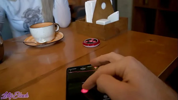 Remote Controlled Vibrator In Crowded Cafe - Letty Black