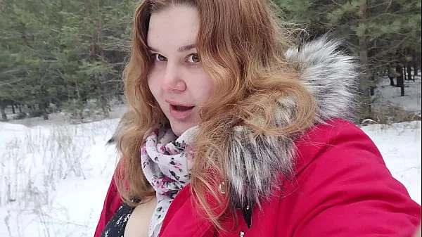 POV Facial Sexy student sucks cock in the park and plays with cum on her big tits and cute face