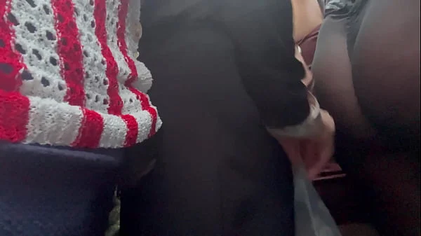 Cougar MILF rubbing ass on BBC at concert