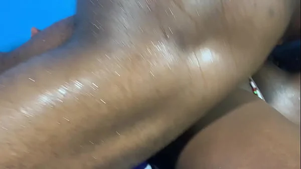 Fuck and cum in her wet and creamy black ebony pussy