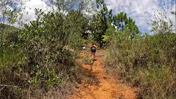 I go out to exercise with my two friends and we end up having a threesome outdoors