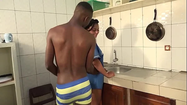 lulu vroumete in A morning full of sensuality, romance and hot fuck with a neighbor in adultery with the street thugs of African porn movies