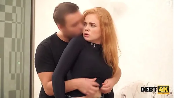 DEBT4k. Lucky guy can use redhead as a whore because she has debts