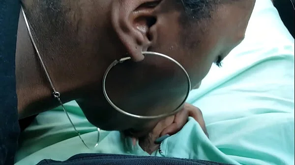 GETTING SUCKED OFF IN THE CAR BY AN EBONY MILF