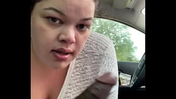 Pawg gets caught sucking bbc in public with her tits out. HOT