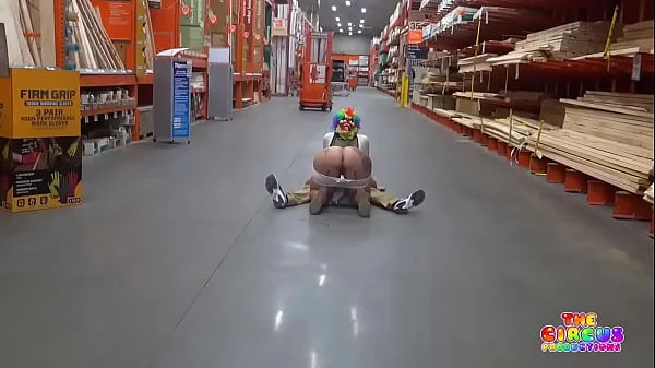 Clown gets dick sucked in The Home Depot