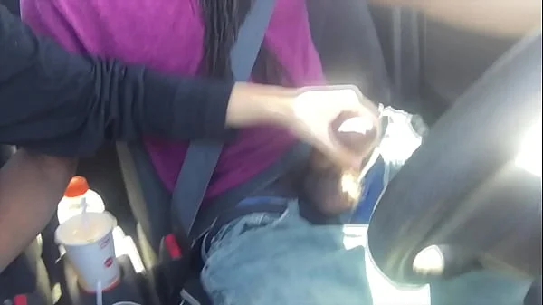 Lesbian Gives Friend Handjob In Car