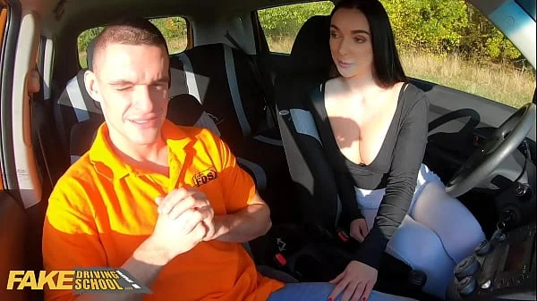 Fake Driving Instructor Cheats with Hot Student Lady Gang