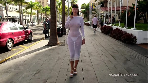 Transparent dress in public