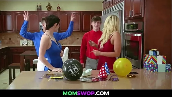 MomSwop.com ⏩ Stepmons Swaping their Little Boys at Party... Olive Glass, Brooklyn Chase, Tyler Cruise, Oliver Faze