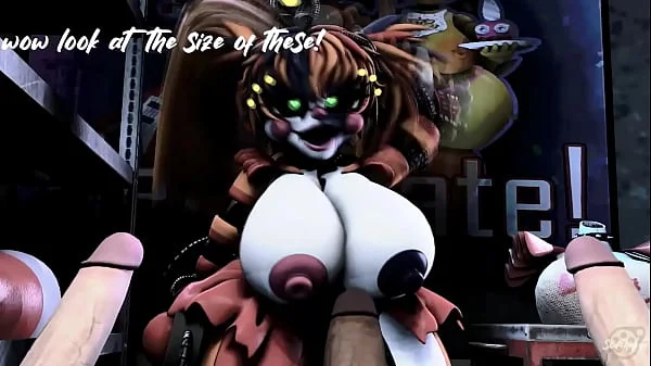 Fnaf Scrap.B Foursome w/Blowjob