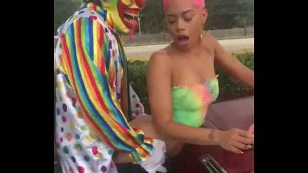 Gibby The Clown fucks Jasamine Banks outside in broad daylight